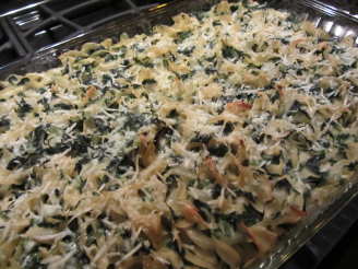 Baked Spinach and Noodles