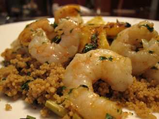 Shrimp Kabobs W/Lime Butter Sauce & Cilantro Couscous