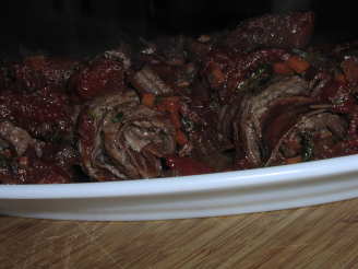 Beef Rolls in Red Wine Tomato Sauce