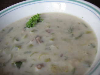 Leek-Gruyere Cream Soup