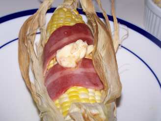 Barbecued Corn on the Cob W/Bacon and Chili Butter