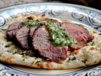 Argentinian Grilled Flank Steak With Chimichurri Sauce