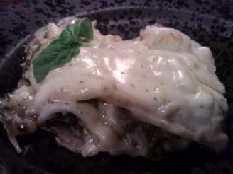 Portobello Lasagna With Basil Cream