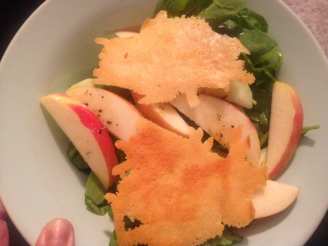 Baby Spinach Salad With Swiss Cheese Crisps