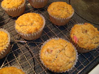 Rhubarb Oatmeal Muffins