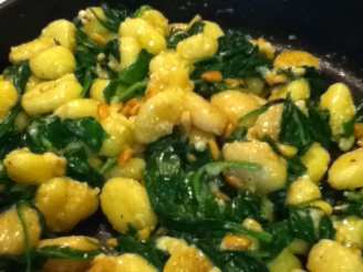 Brown Butter Gnocchi With Spinach and Pine Nuts