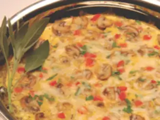 Easy Mushroom and Cheese Frittata