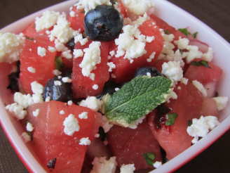 Watermelon Blueberry Salad Witha Hint of Heat