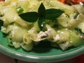 Cucumber Mint Salad With Goat Cheese