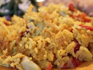 Vegetable Paella With Artichokes & Yellow Rice