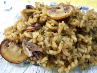 Mushroom Rice With Onion & Shallots