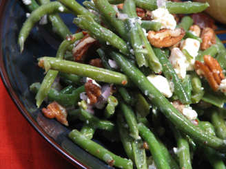 Green Beans, Toasted Pecans, and Blue Cheese