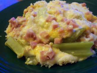 Baked Celery With Cheese and Ham