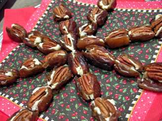 Dates Stuffed with Cream Cheese and Pecans