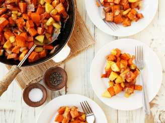 Maple Sweet Potatoes With Apple and Bacon