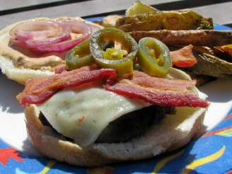 Bacon Jalapeno Burgers With Chipotle Mayonnaise