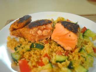 Spice-Crusted Salmon With Couscous Salmon