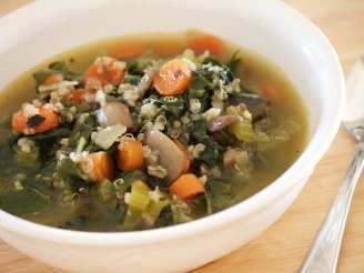Herbed Vegetable Quinoa Soup With Swiss Chard