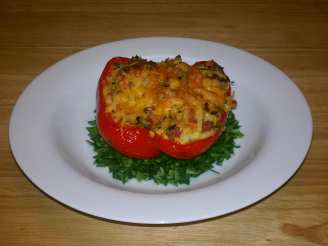 Stuffed Red Peppers With Hash Browns