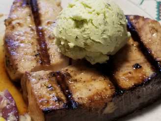 Grilled Marinated Swordfish Steaks With Avocado Butter