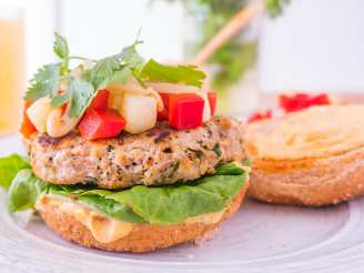 Thai Turkey Burgers With Cucumber Pepper Relish and Spicy Mayo