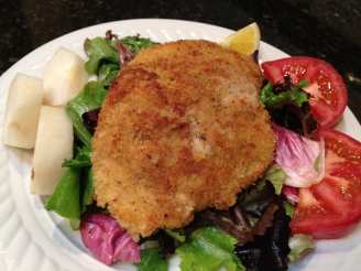 Chicken Milanese With Baby Spring Greens