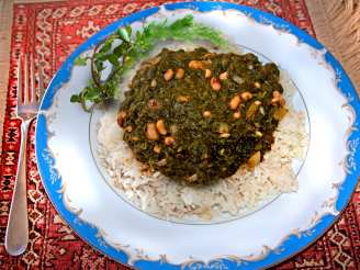 Delicious Vegetarion/Vegan Spinach Stew With Rice