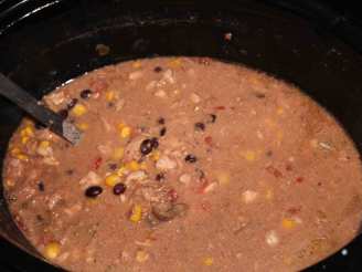 Crockpot Salsa Chicken and Black Bean Soup