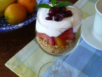 Breakfast Yogurt Parfait With Fresh Fruit and Granola