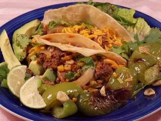 Beef and Corn Tacos With Garlicky Roasted Peppers