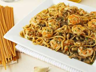 Sautéed Shrimp and Mushroom Pasta