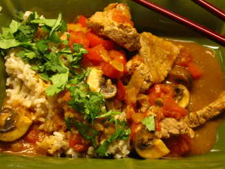 Red Curry Pork With Peppers