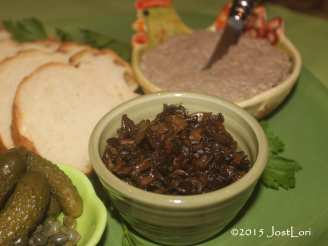 Mushroom Duxelles and Pate Platter With Sliced Baguette