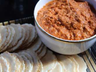 Roasted Red Pepper, Almond, and Garlic Dip