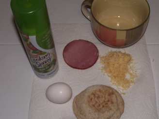 Microwave Egg & Toasted Muffin Sandwich