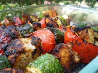 Pollo Moruno With Grilled Vegetables (Spanish Chicken Skewers)