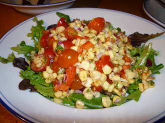 Grilled Corn Salad With  Honey Garlic Dressing