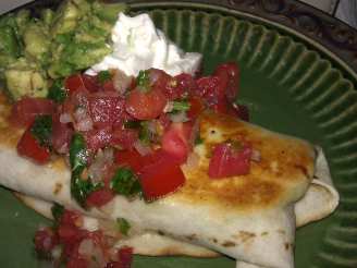 Refried Bean and Cheese Chimichangas