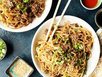 Szechuan Noodles With Spicy Beef Sauce