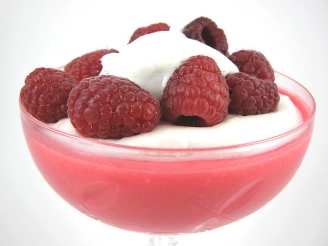 Raspberry Pink Velvet Gelatin-Yogurt Mousse