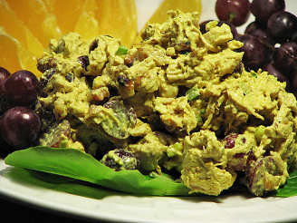 Chicken, Walnut and Red Grape Salad With Curry Dressing
