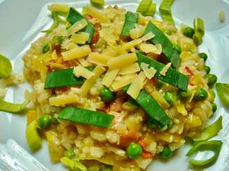 Leek, Bacon, and Pea Risotto