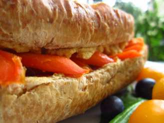 Honey Roasted Carrot and Hummus Sandwiches