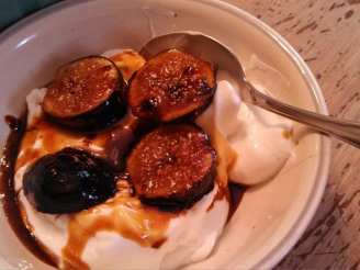 Grilled Fig and Orange Blossom Yogurt Sundaes