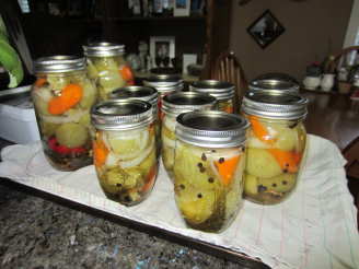 Homemade Spicy Pickled Green Tomatoes