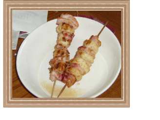 Scallop and Bacon Kebabs