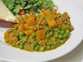 Ground Turkey, Sweet Potato & Pea Curry