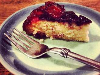 Fresh Plum and Blueberry Upside Down Cake - the Vegan Version