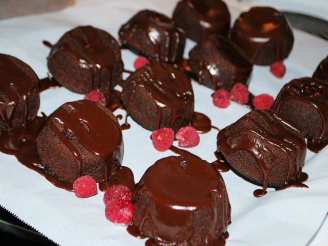 Double Chocolate-Raspberry Upside Down Cupcakes
