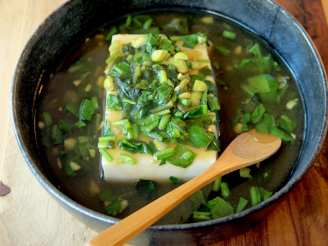 Hot Tofu in Spinach Soup